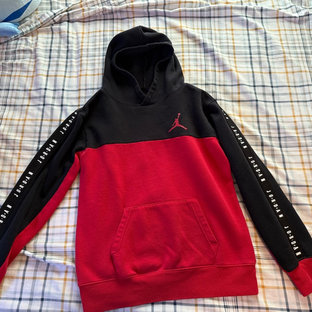 Jordan Kids Black and Red Hoodie